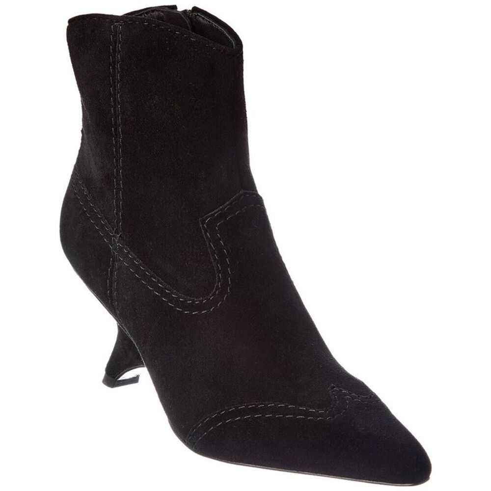 Simkhai Shadow Suede Western Bootie, Black